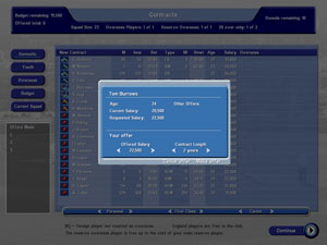 Contracts overview with offer window