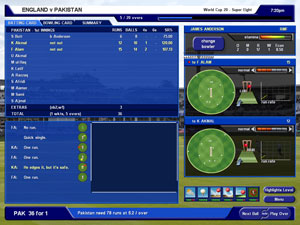 Match interface - bowling